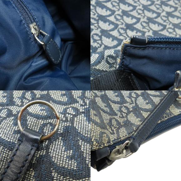 Christian Dior Trotter Shoulder Bag Canvas Navy - Picture 7 of 9